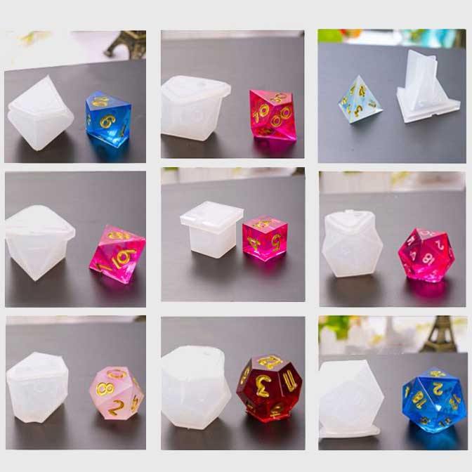 Silicone Dice Molds Resin, Epoxy Mold Dice Fillet Shape
