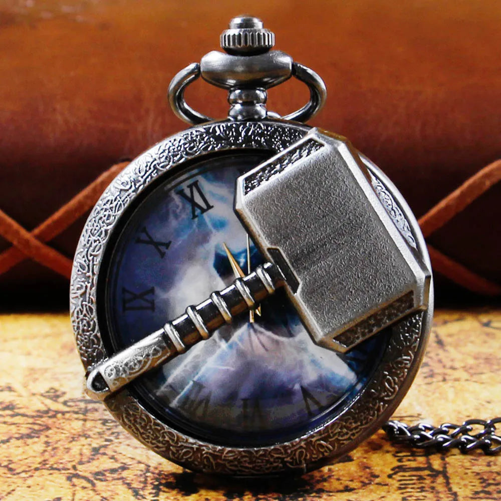 Mjolnir Pocket Watch – Wyvern's Hoard - Main Image