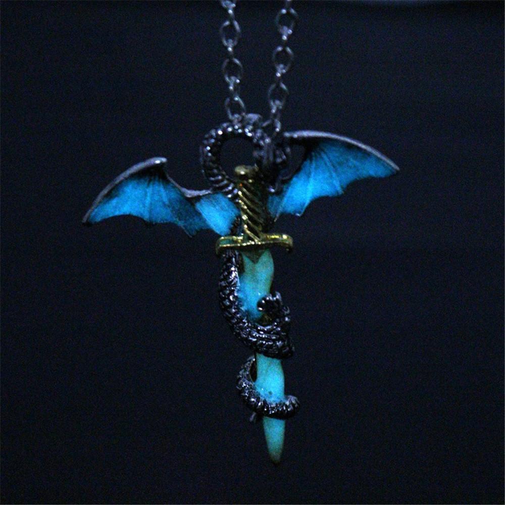 Dragon Sword Glow In The Dark Necklace – Wyvern's Hoard
