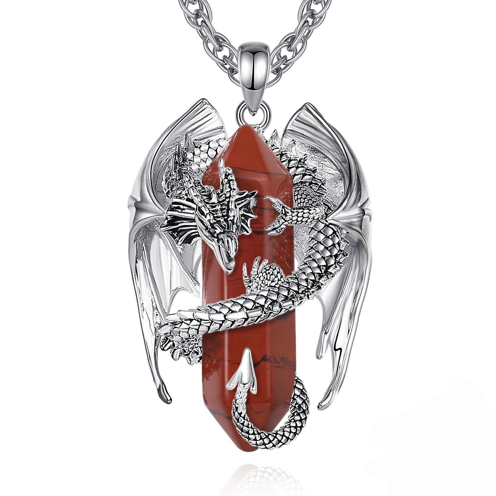 Gemstone Guardian Dragon Necklace