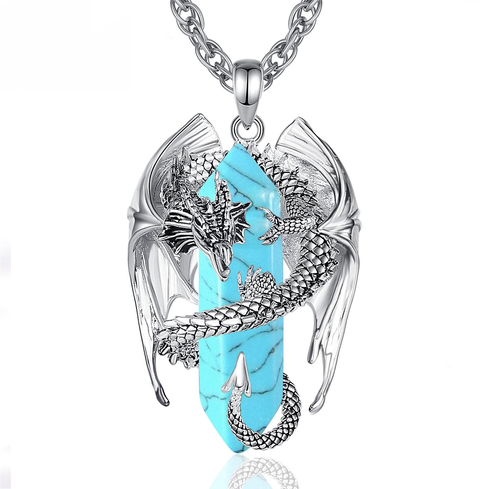 Gemstone Guardian Dragon Necklace