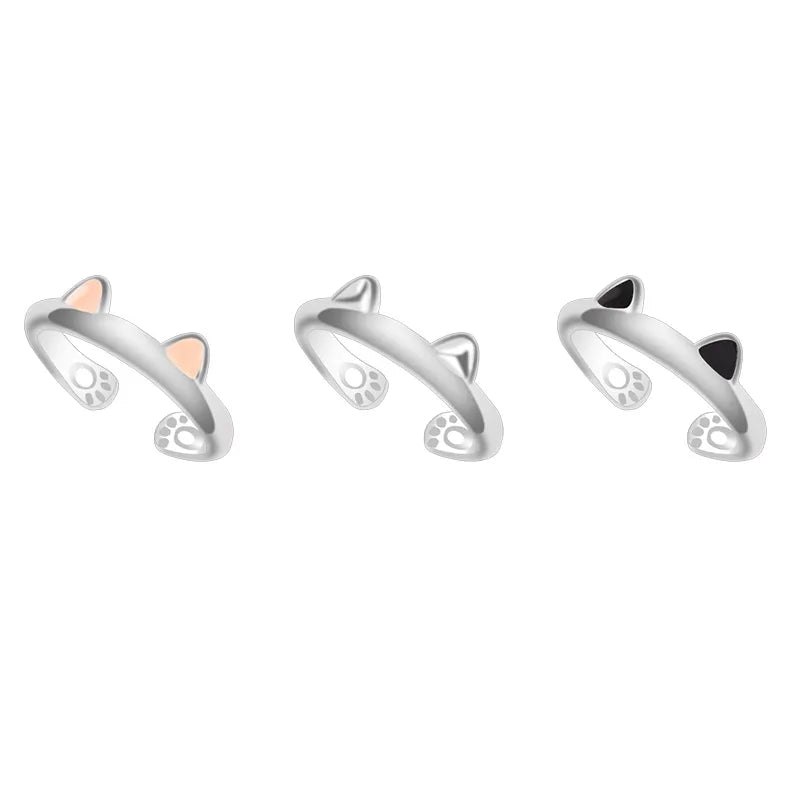 Adjustable Cat Paw Rings