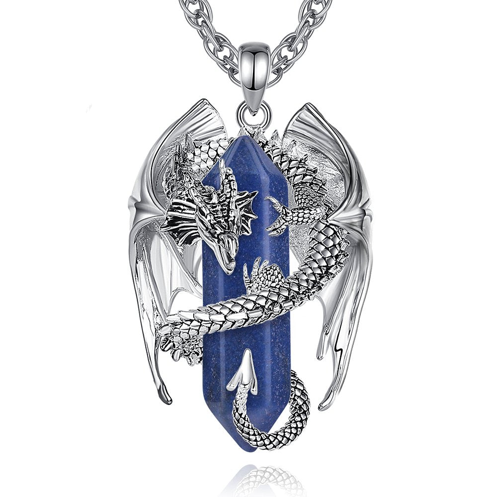 Gemstone Guardian Dragon Necklace