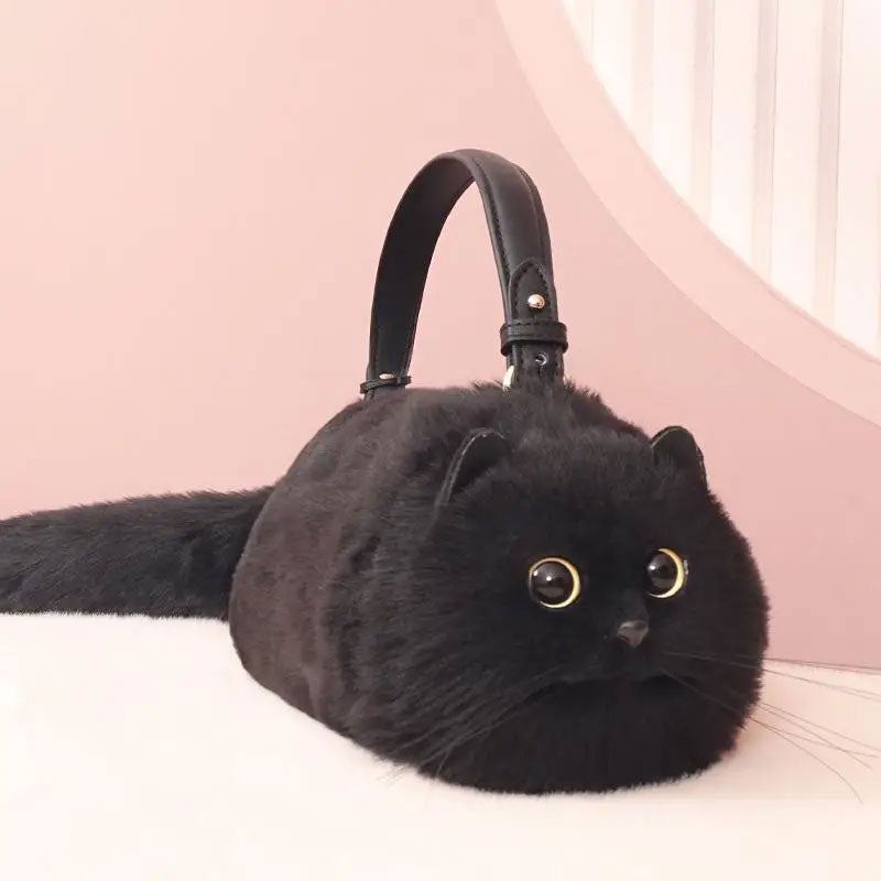 Handmade Cat Plush Handbag