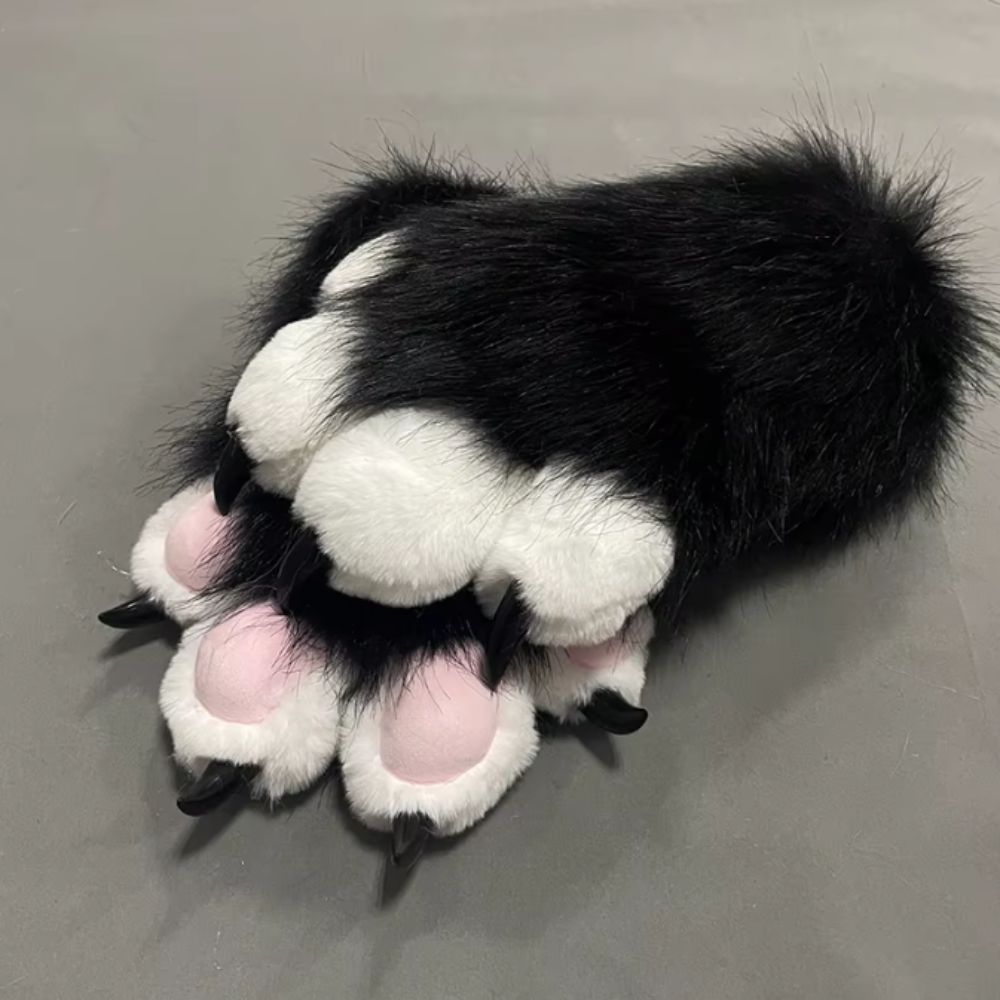 Plush Cat Paw Gloves