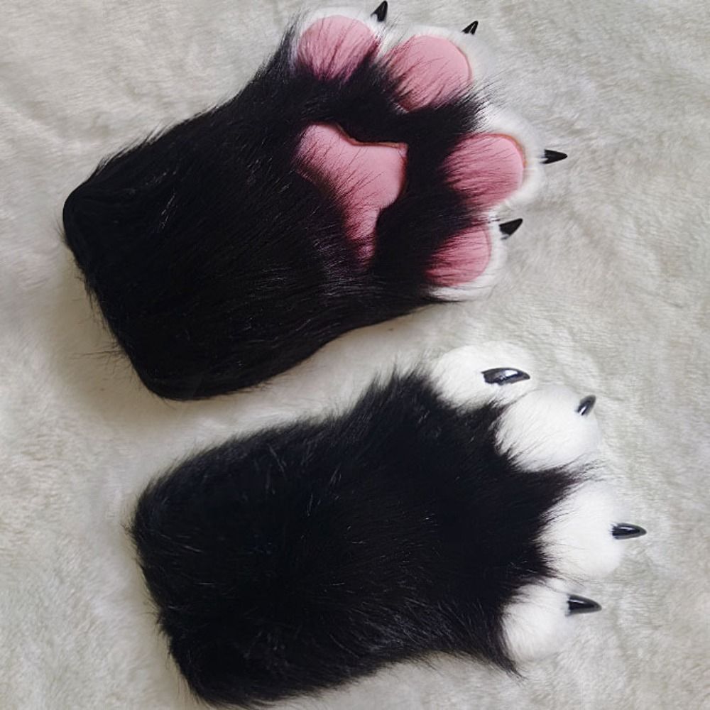 Plush Cat Paw Gloves