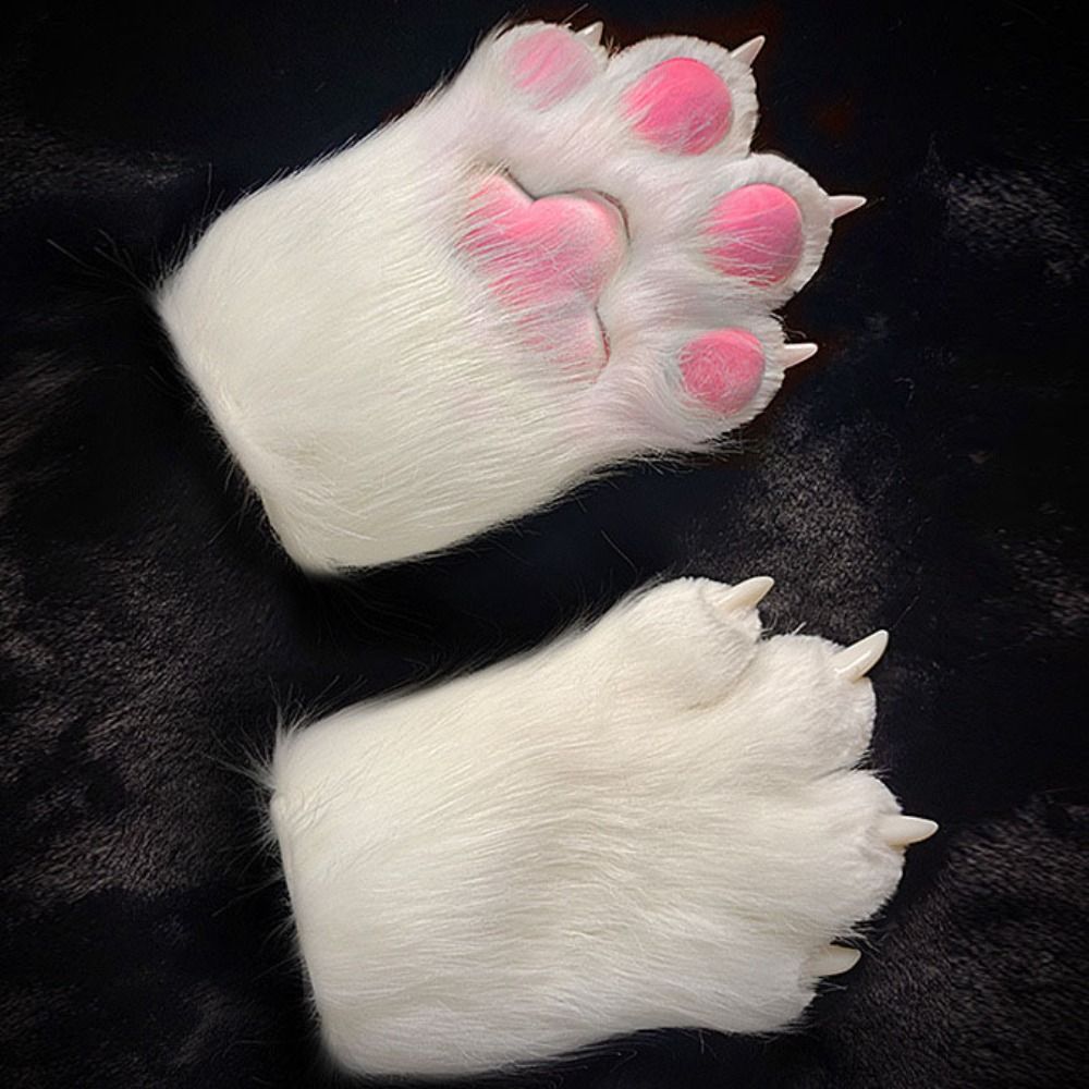 Plush Cat Paw Gloves