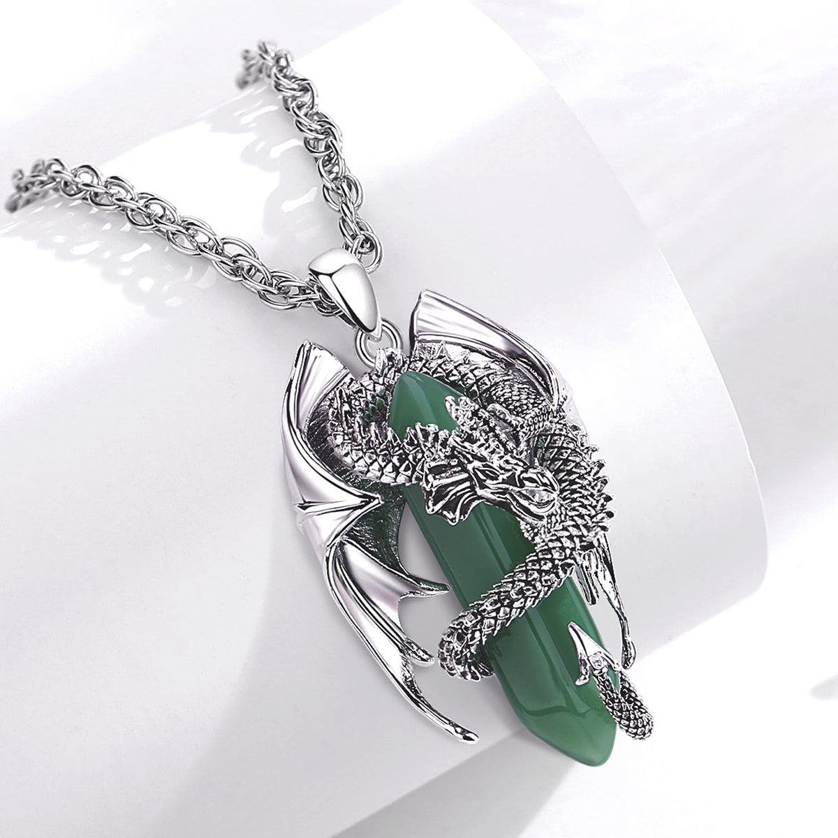 Gemstone Guardian Dragon Necklace