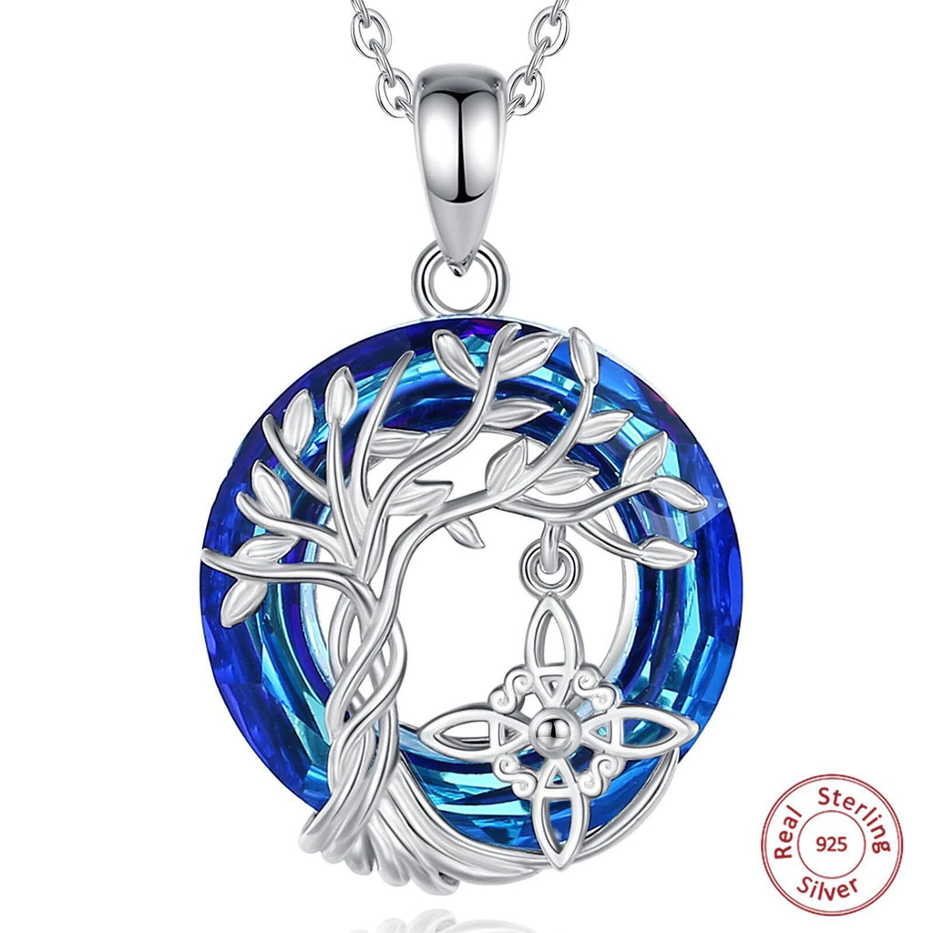 Celtic Tree of Life & Witch Knot Sterling Silver Necklace