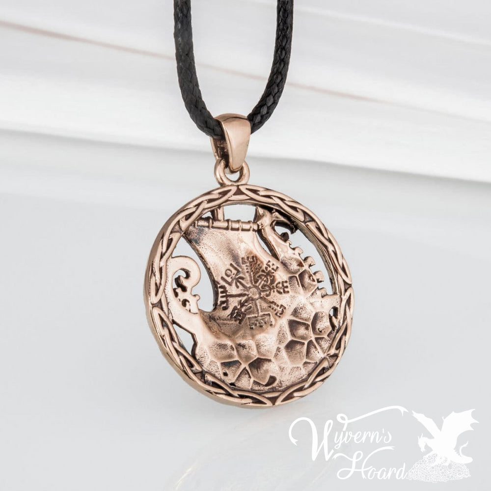 Viking Longship Sterling Silver Necklace