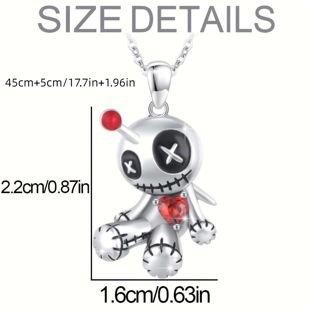 Voodoo Doll Earrings & Necklace Set