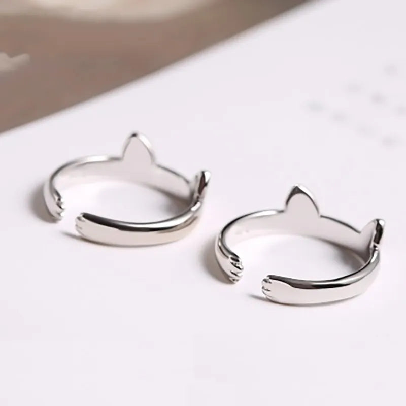 Adjustable Cat Paw Rings