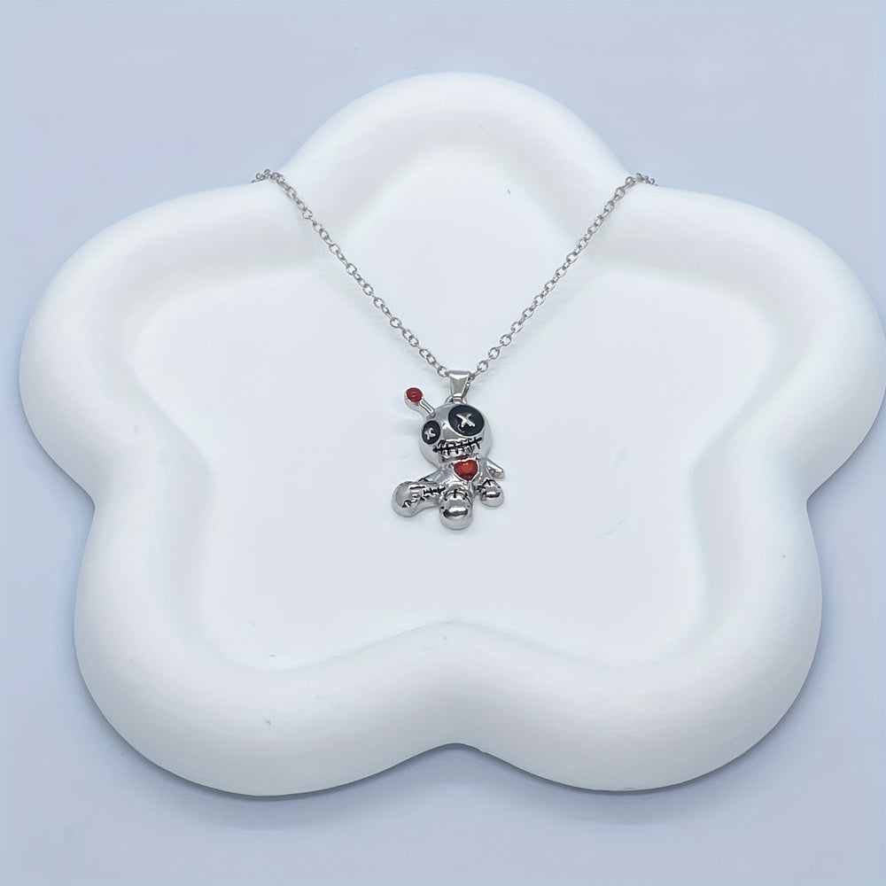 Voodoo Doll Earrings & Necklace Set