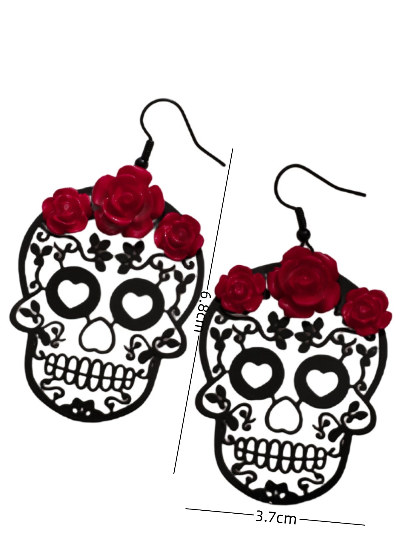 Sugar Skull & Roses Earrings