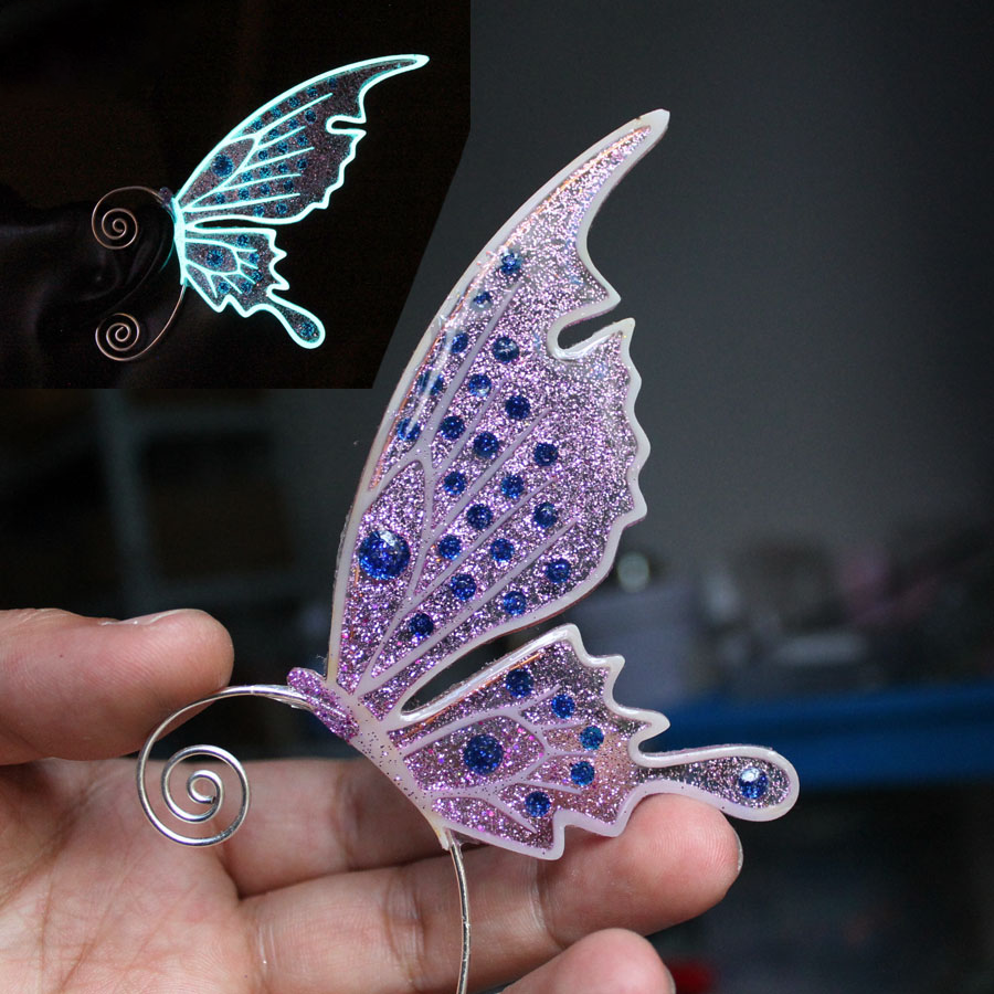 Glow in the Dark Faerie Wings Ear Cuffs