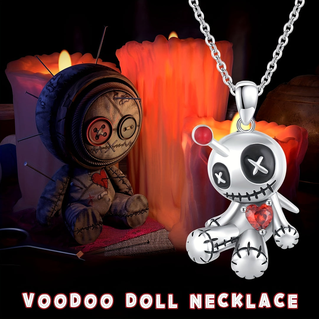 Voodoo Doll Earrings & Necklace Set
