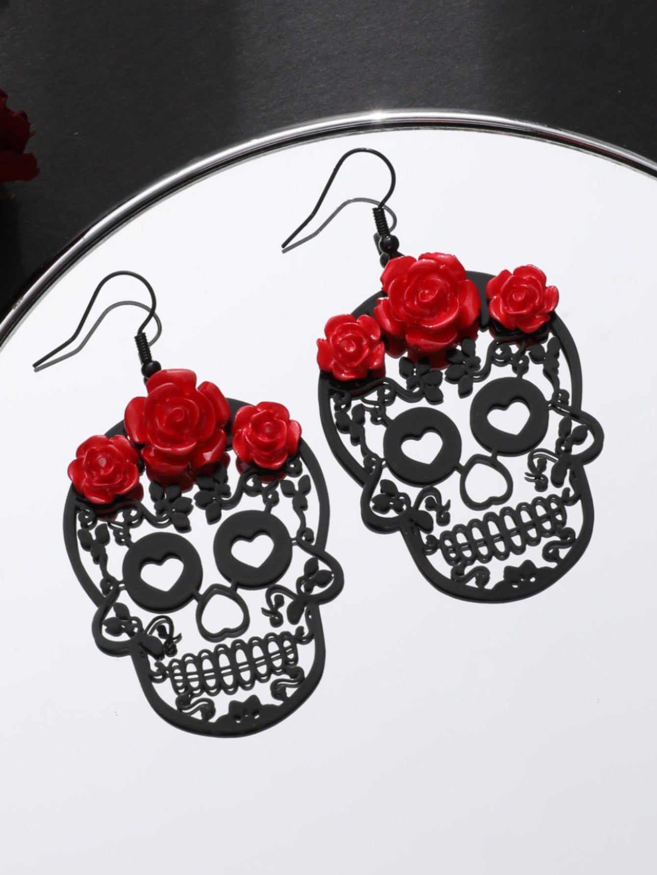 Sugar Skull & Roses Earrings