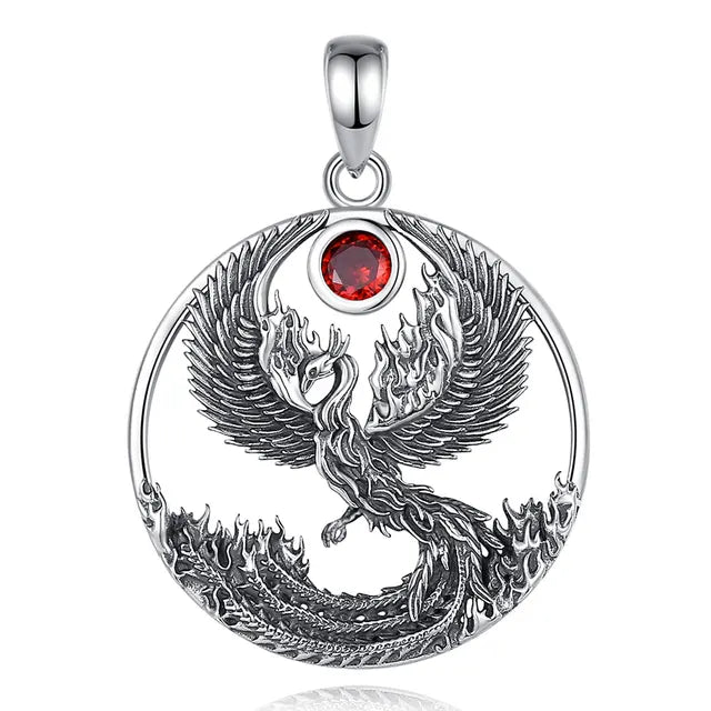 Phoenix Sun Sterling Silver Necklace