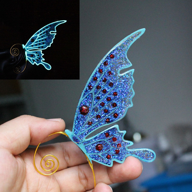 Glow in the Dark Faerie Wings Ear Cuffs