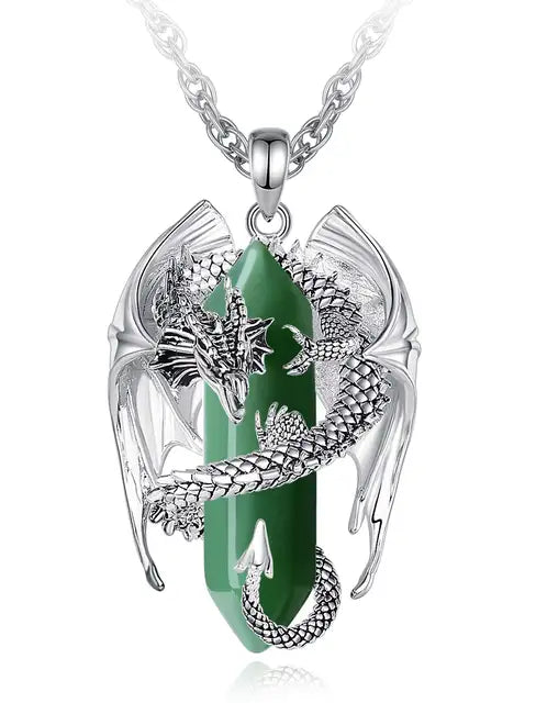 Gemstone Guardian Dragon Necklace