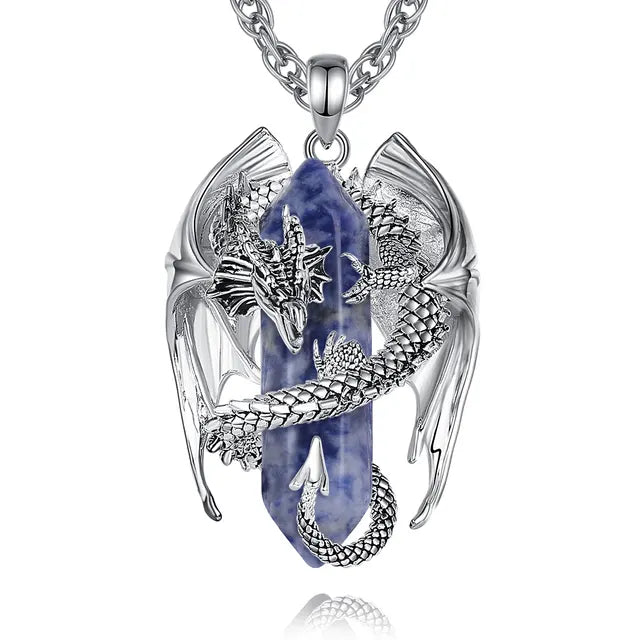 Gemstone Guardian Dragon Necklace