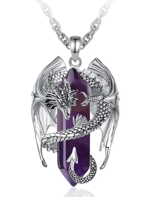 Gemstone Guardian Dragon Necklace