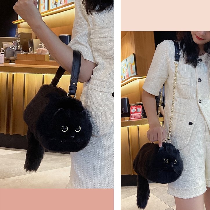 Handmade Cat Plush Handbag