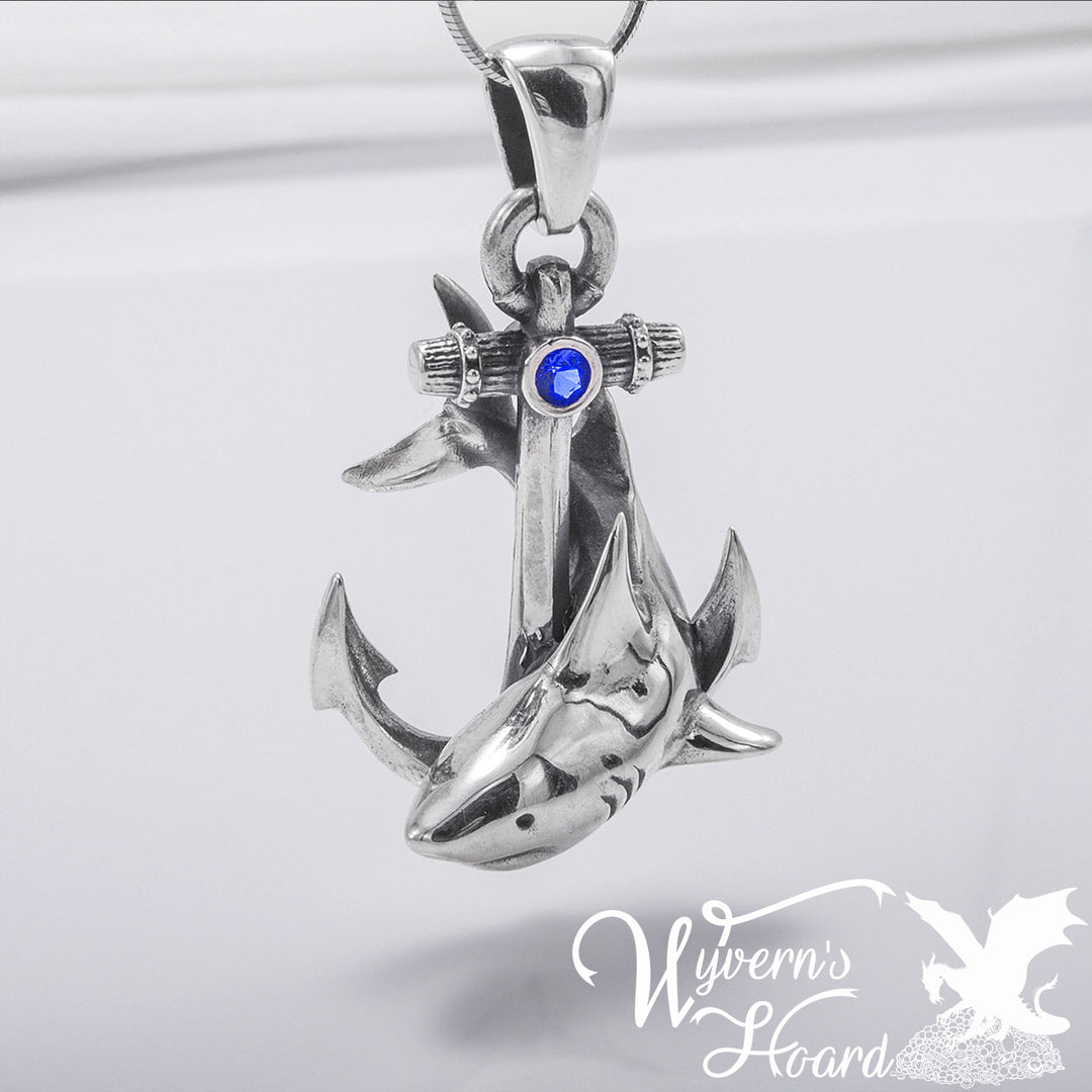 Shark & Anchor Handcrafted Necklace