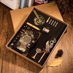 Handcrafted Steampunk Notebook & Writing Set