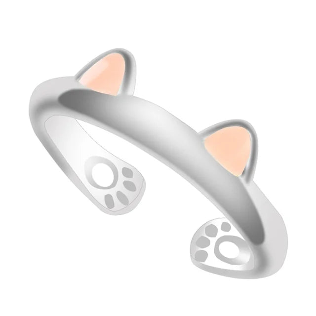 Adjustable Cat Paw Rings