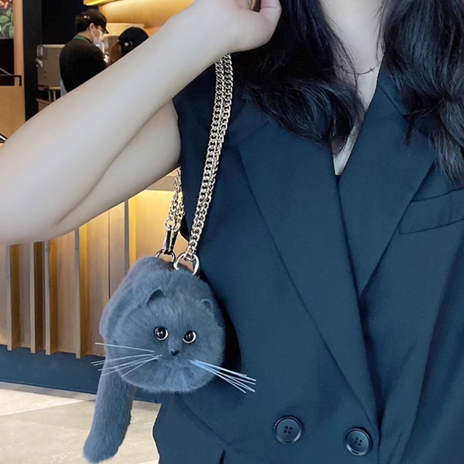 Handmade Cat Plush Handbag