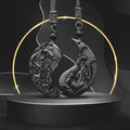 Obsidian Dragon & Phoenix Couple Necklaces