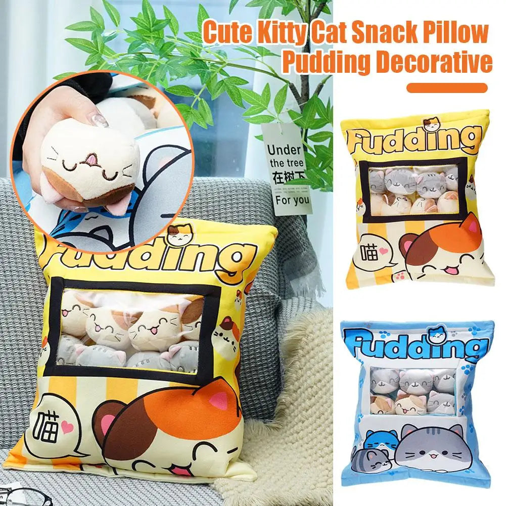 Cat Pudding Snack Pillow