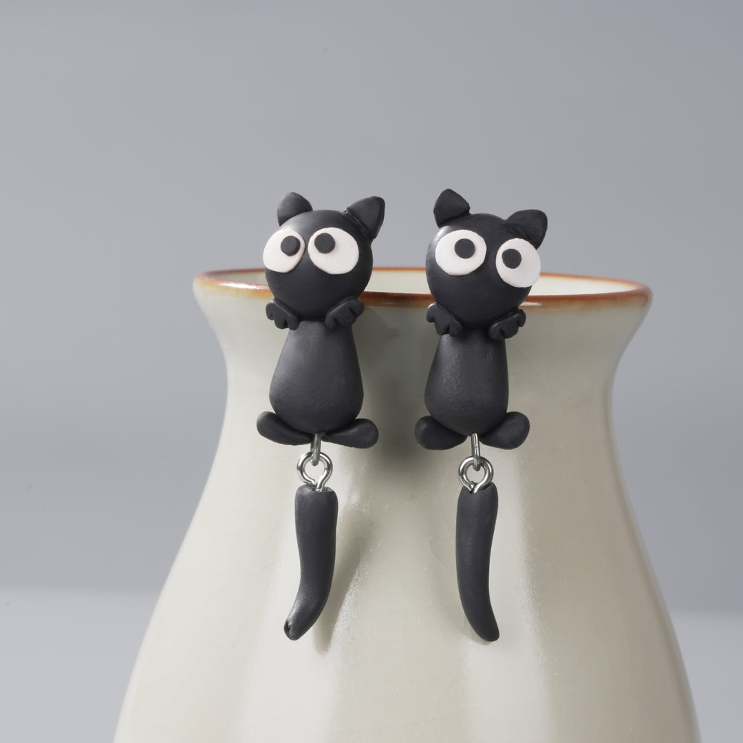 Black Cat Earrings