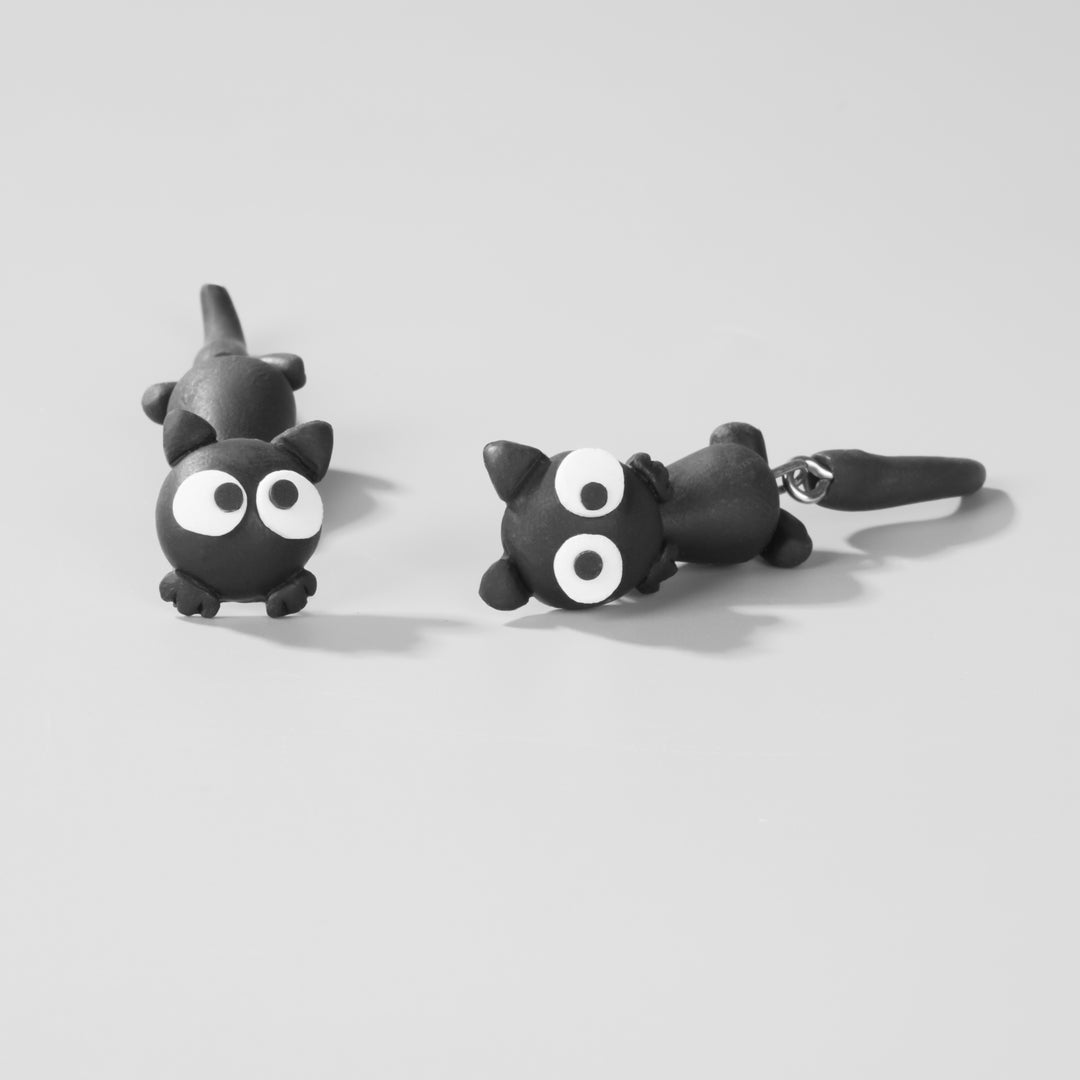Black Cat Earrings