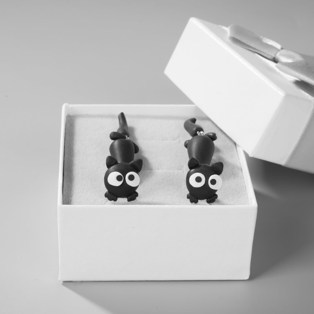 Black Cat Earrings