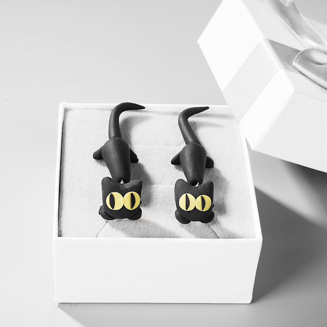 Black Cat Earrings
