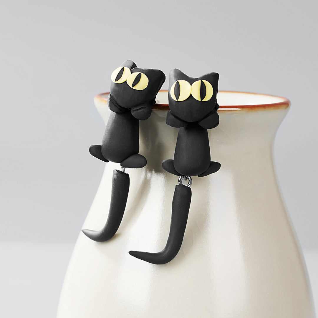 Black Cat Earrings