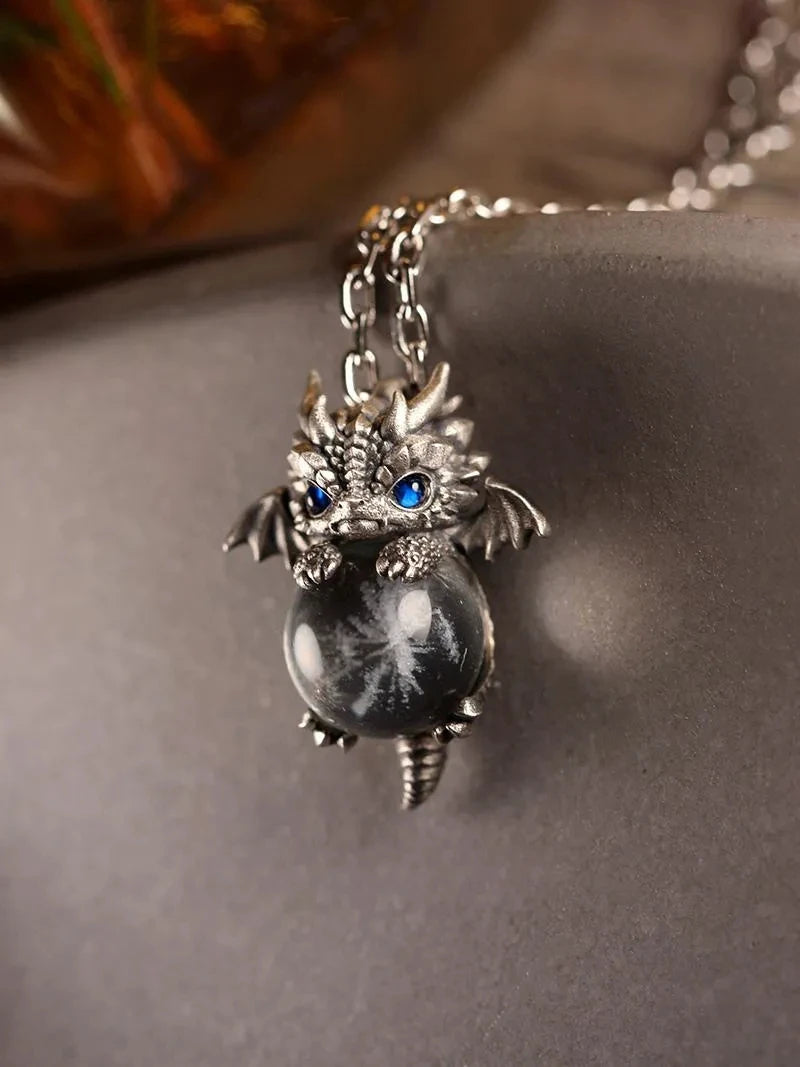 Gemstone Baby Dragon Necklace
