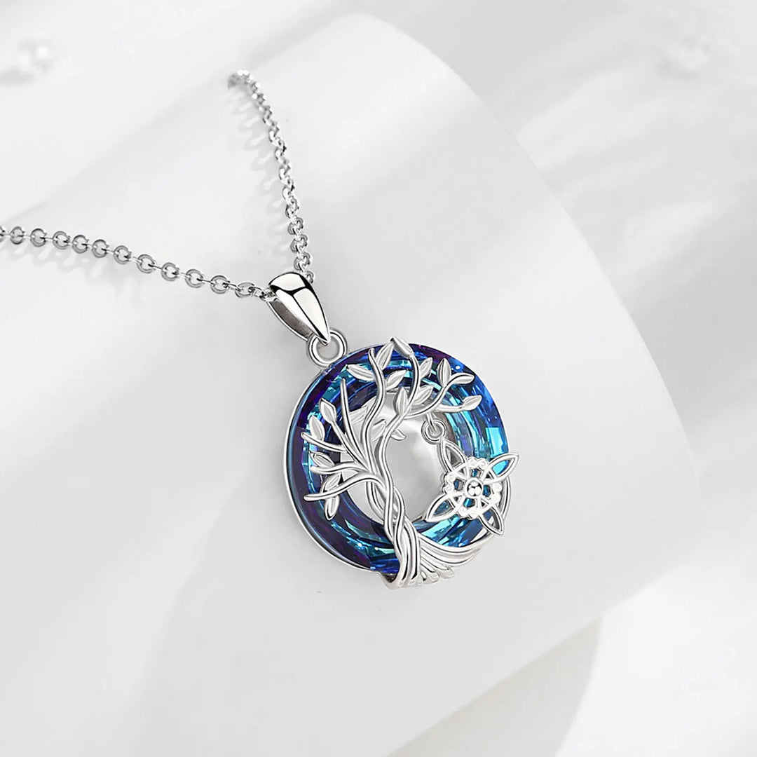 Celtic Tree of Life & Witch Knot Sterling Silver Necklace