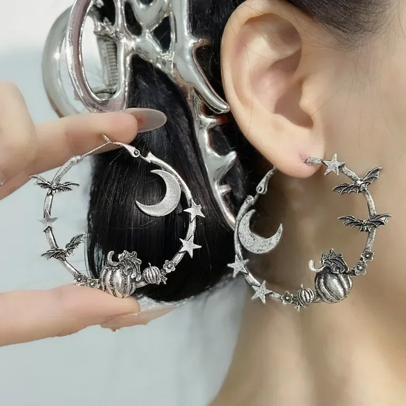 Halloween Night Hoop Earrings