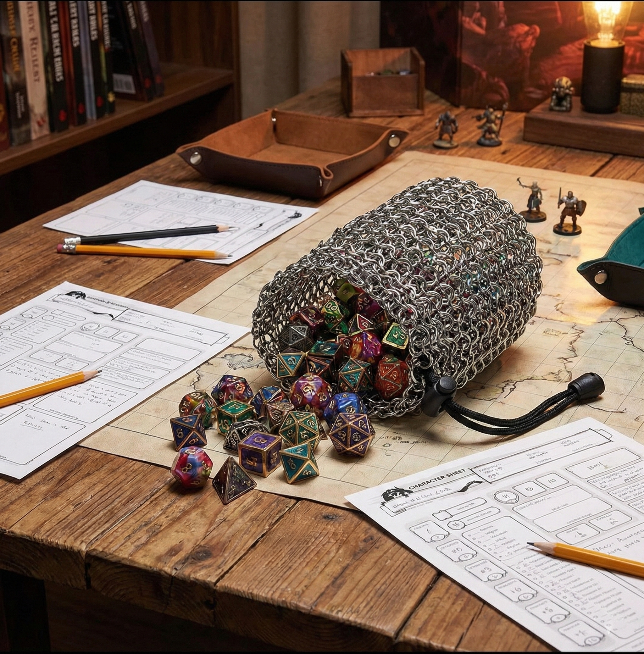 Handmade Chainmail Dice Bag