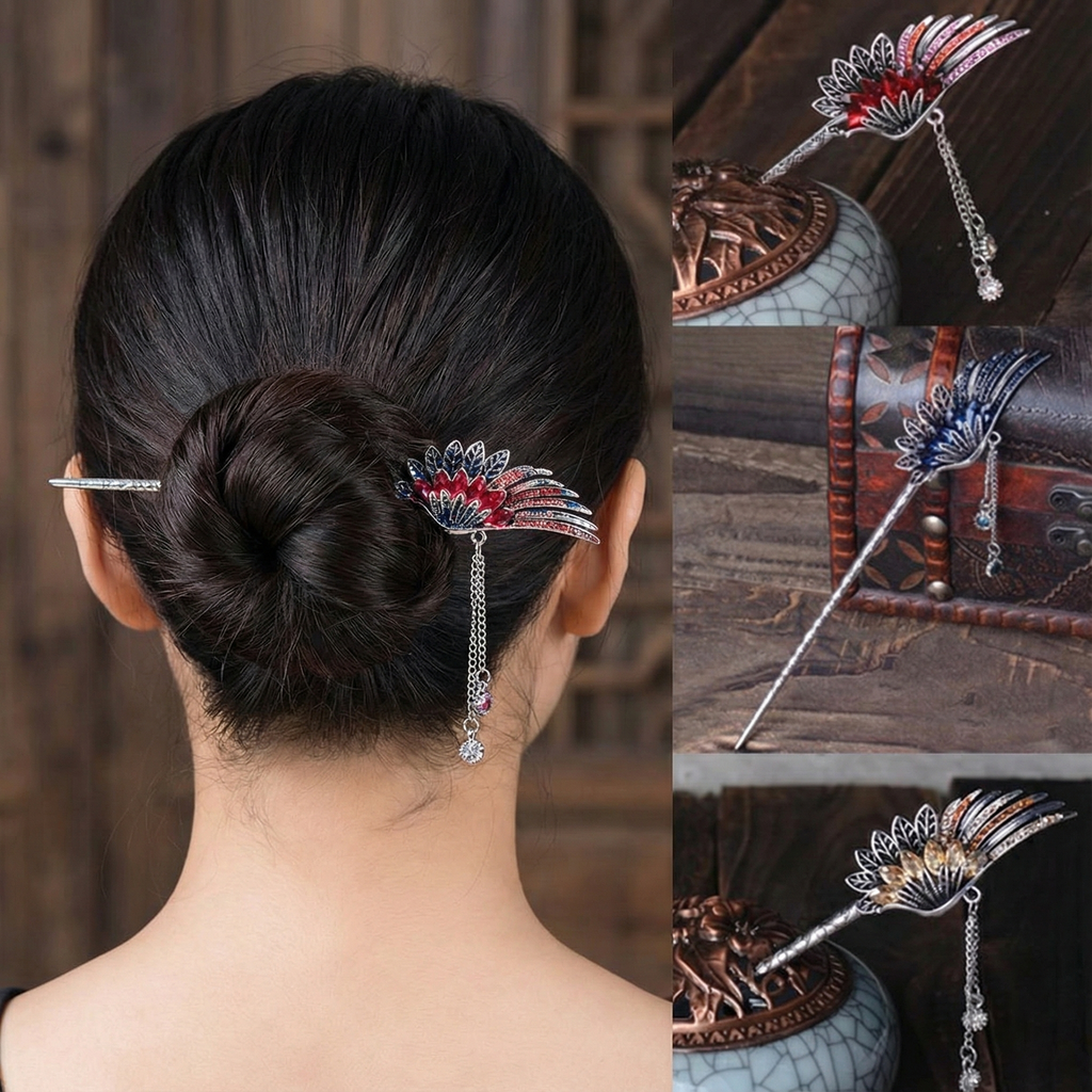 Phoenix Feathers Hair Stick
