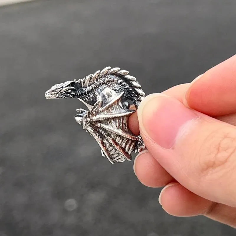 Perching Dragon Adjustable Ring – Wyvern's Hoard