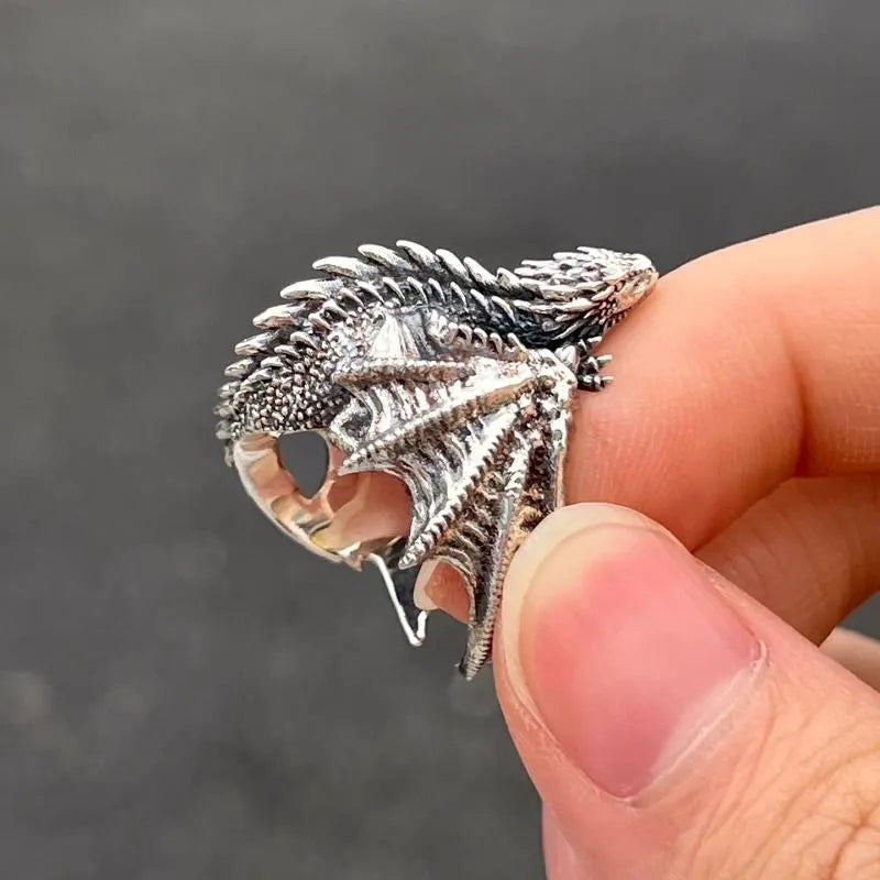 Perching Dragon Adjustable Ring