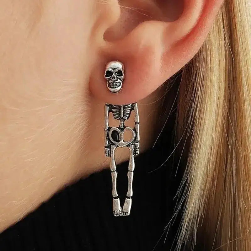 Dangling Skeleton Drop Earrings – Wyvern's Hoard