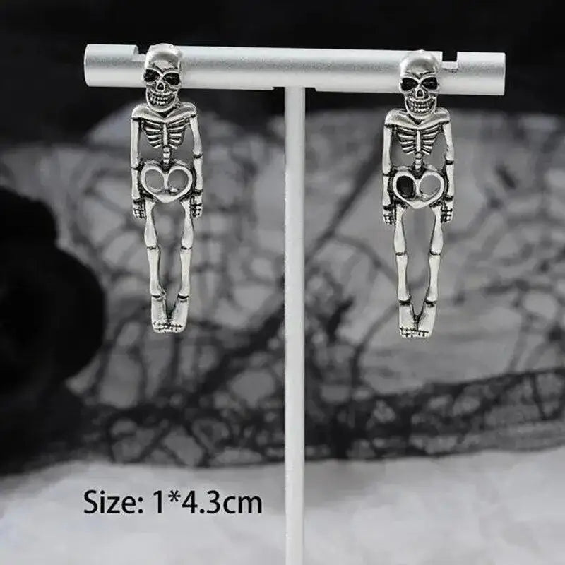 Dangling Skeleton Drop Earrings