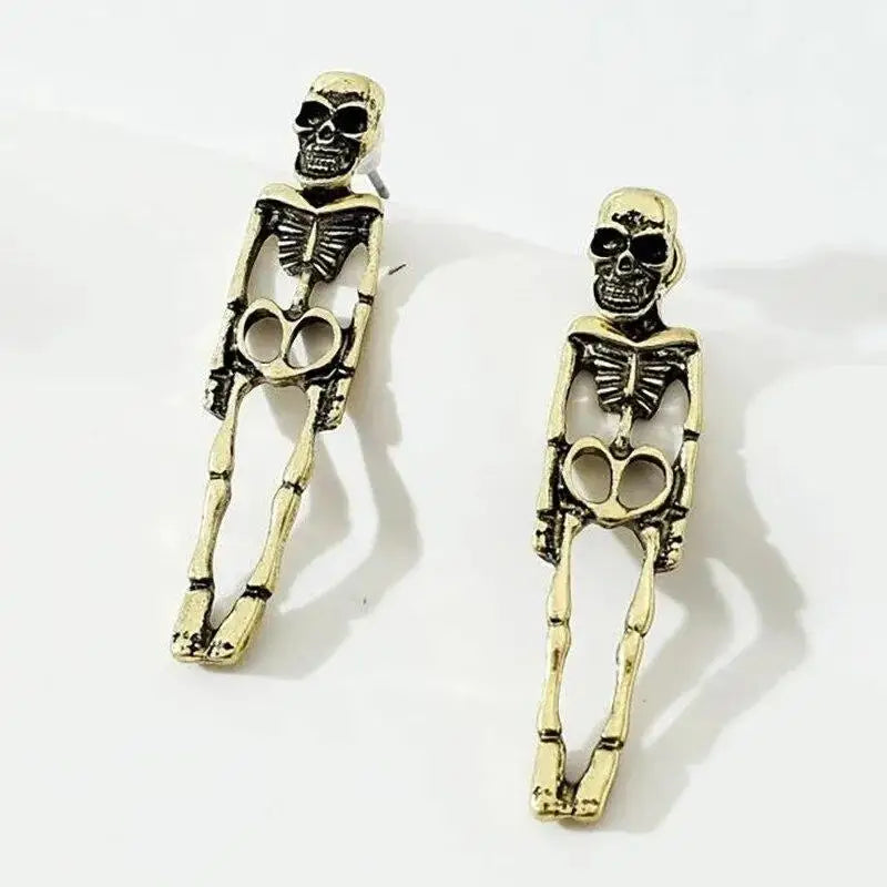 Dangling Skeleton Drop Earrings