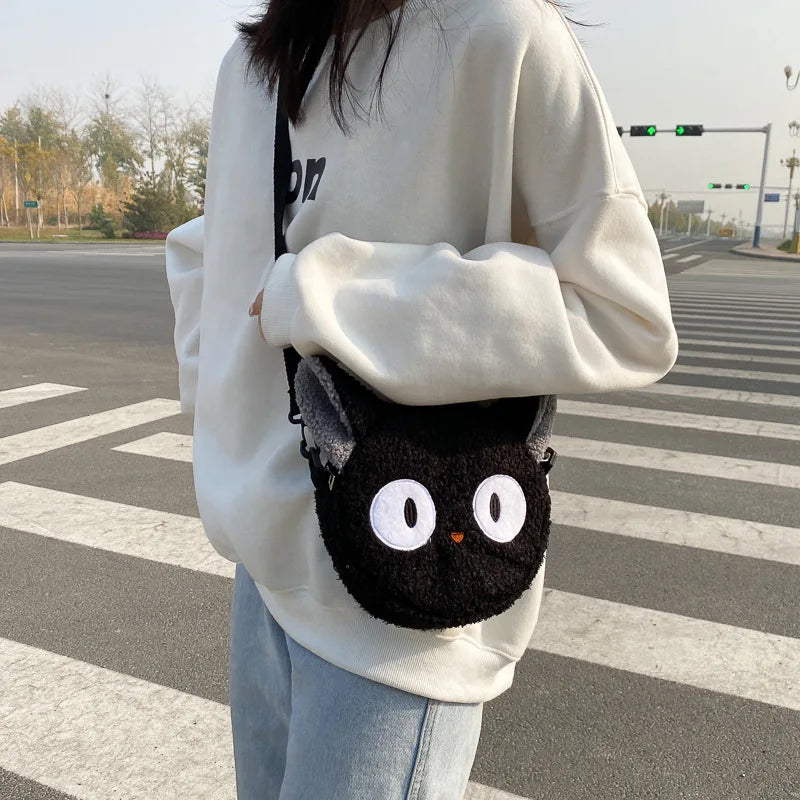 Black Cat Plush Bag