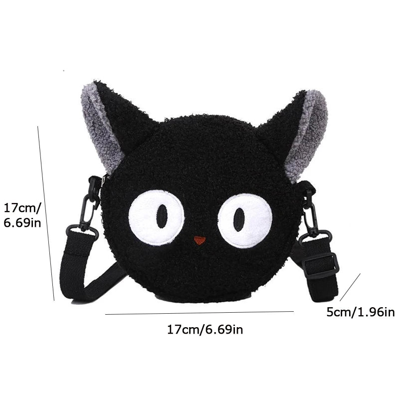 Black Cat Plush Bag